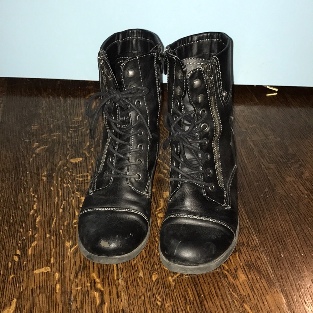 Guess Black Combat Boots